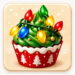 128 Christmas Cupcake