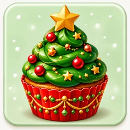 2048 Christmas Cupcake