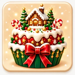 4096 Christmas Cupcake