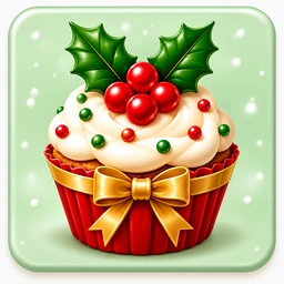 64 Christmas Cupcake