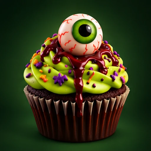 Eyeball cupcake, 16 tile in Halloween 2048 Cupcakes