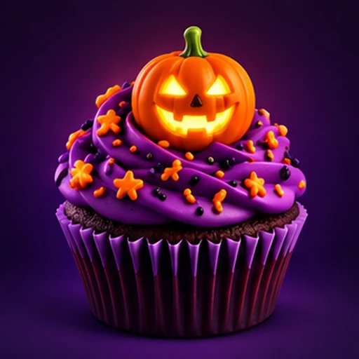 Pumpkin cupcake, 2 tile in Halloween 2048 Cupcakes