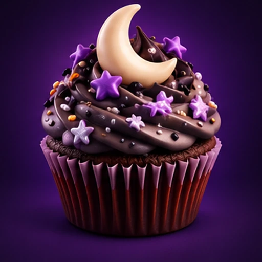 Moonlight cupcake, 2048 tile in Halloween 2048 Cupcakes