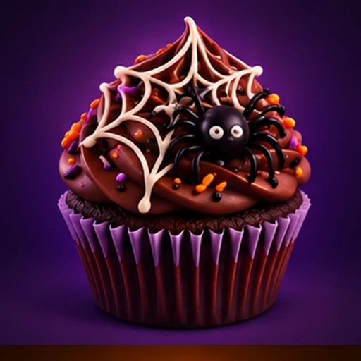 Spider cupcake, 32 tile in Halloween 2048 Cupcakes