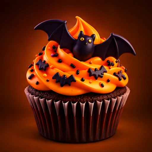 Bat cupcake, 4 tile in Halloween 2048 Cupcakes