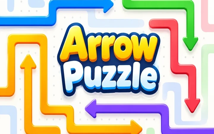 Winding arrows on a warm white Arrow Puzzle board