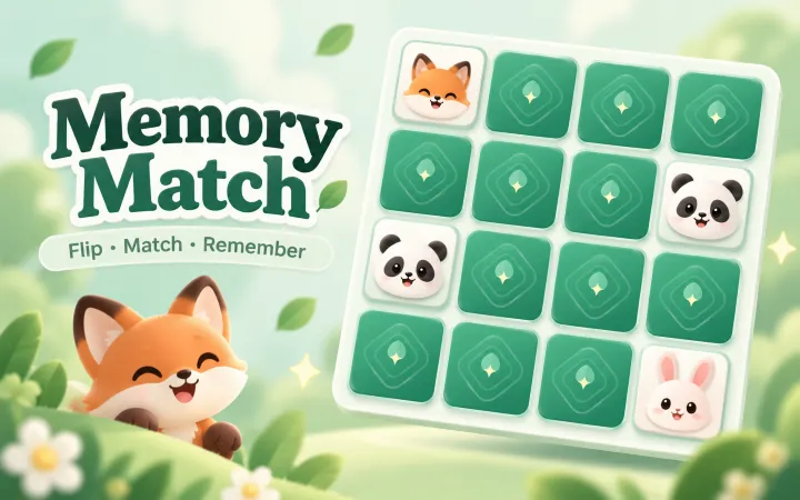 Cute illustrated bear from the Memory Match animal card game